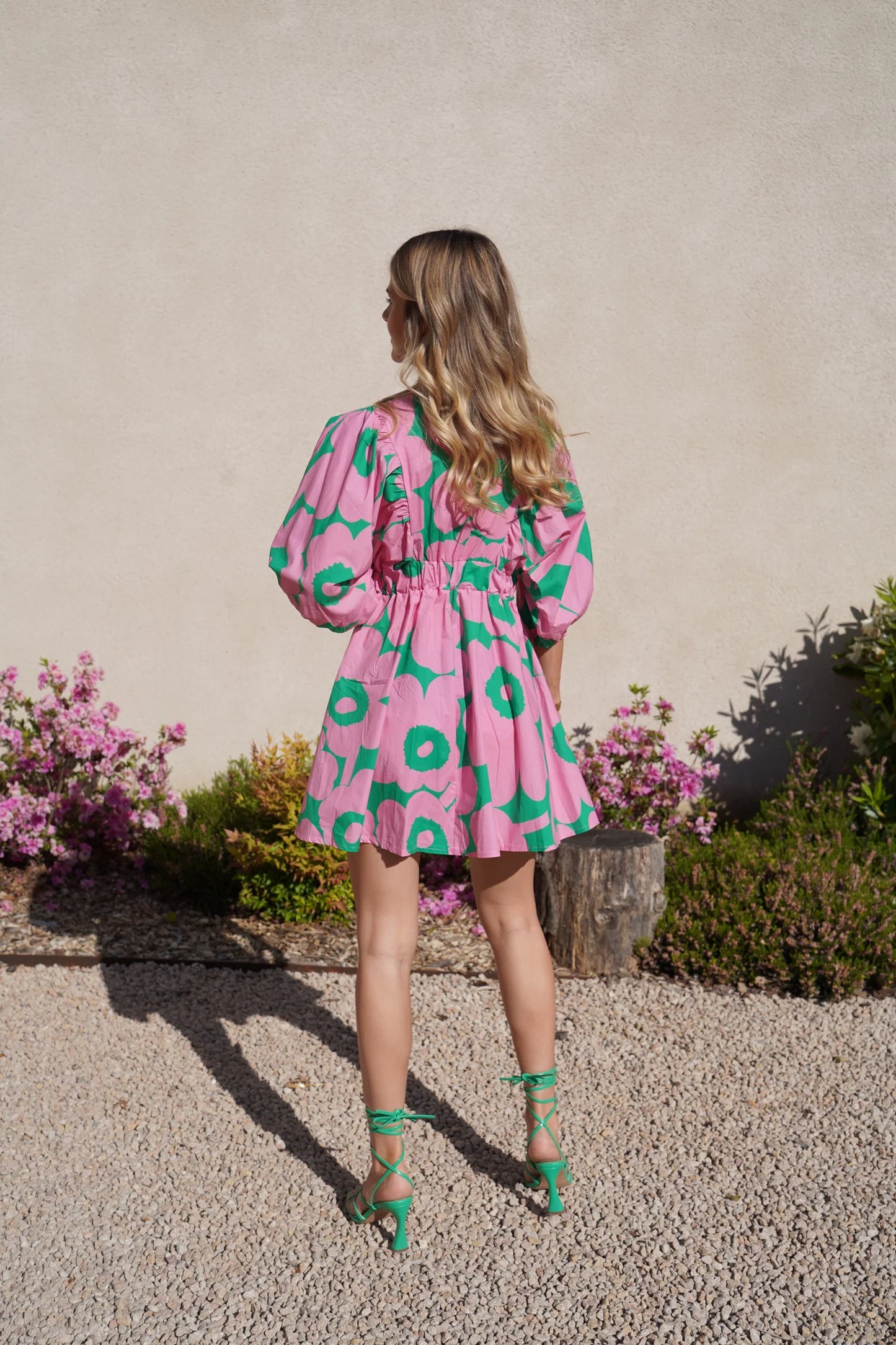 Madison pink & green shirt dress