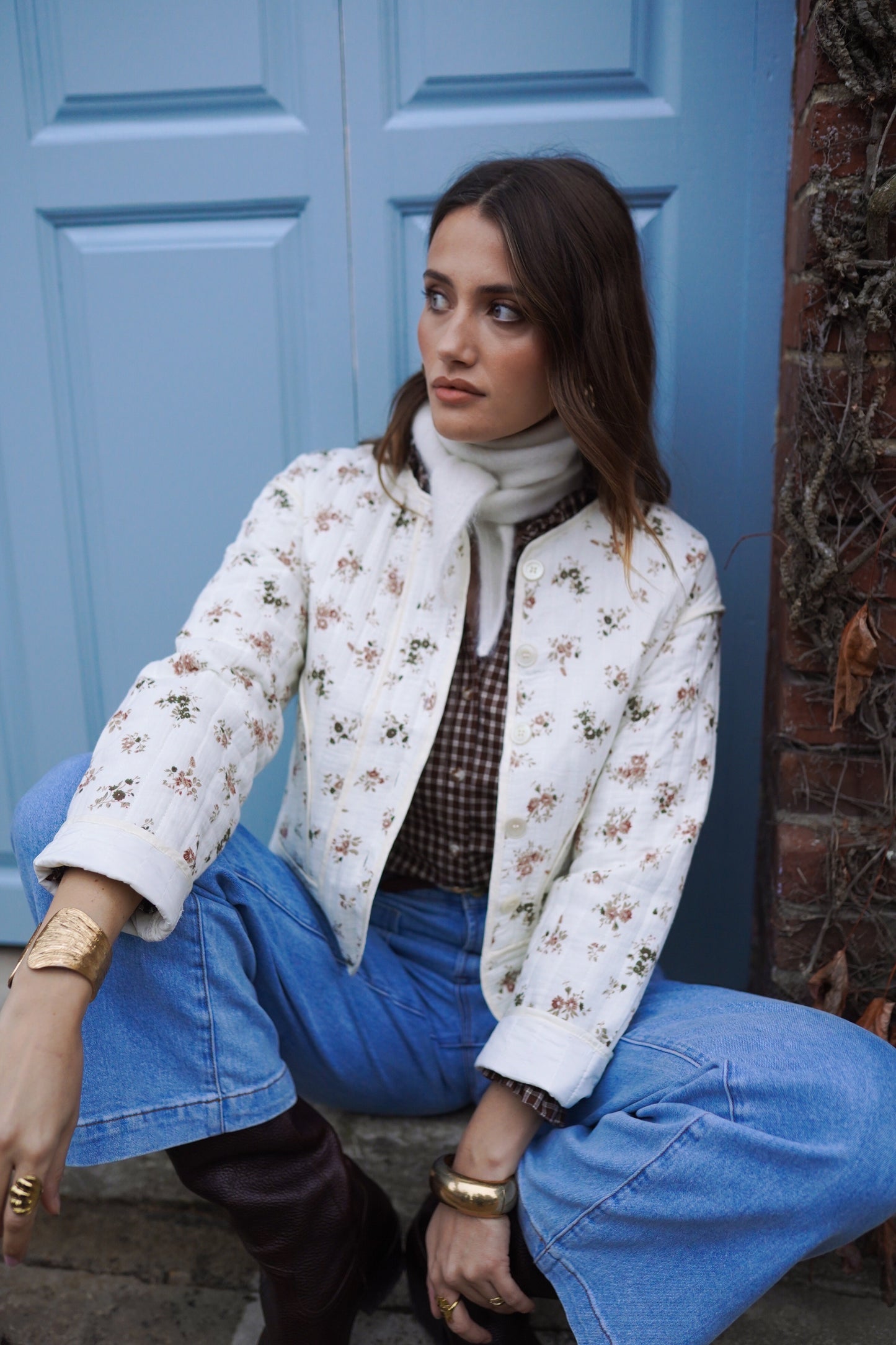 Charlotte quilted floral jacket