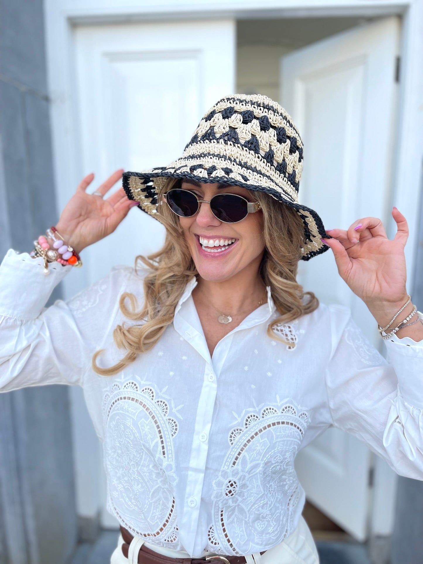 Suri white embroidered shirt