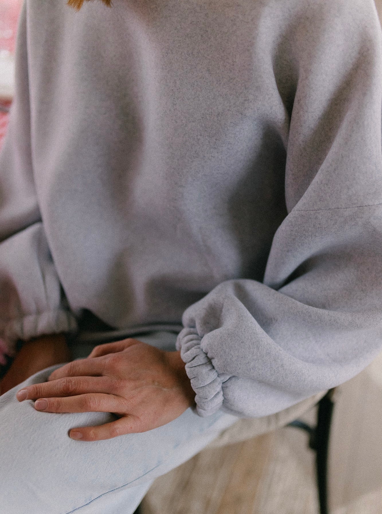 Mommy burgundy grey sweatshirt