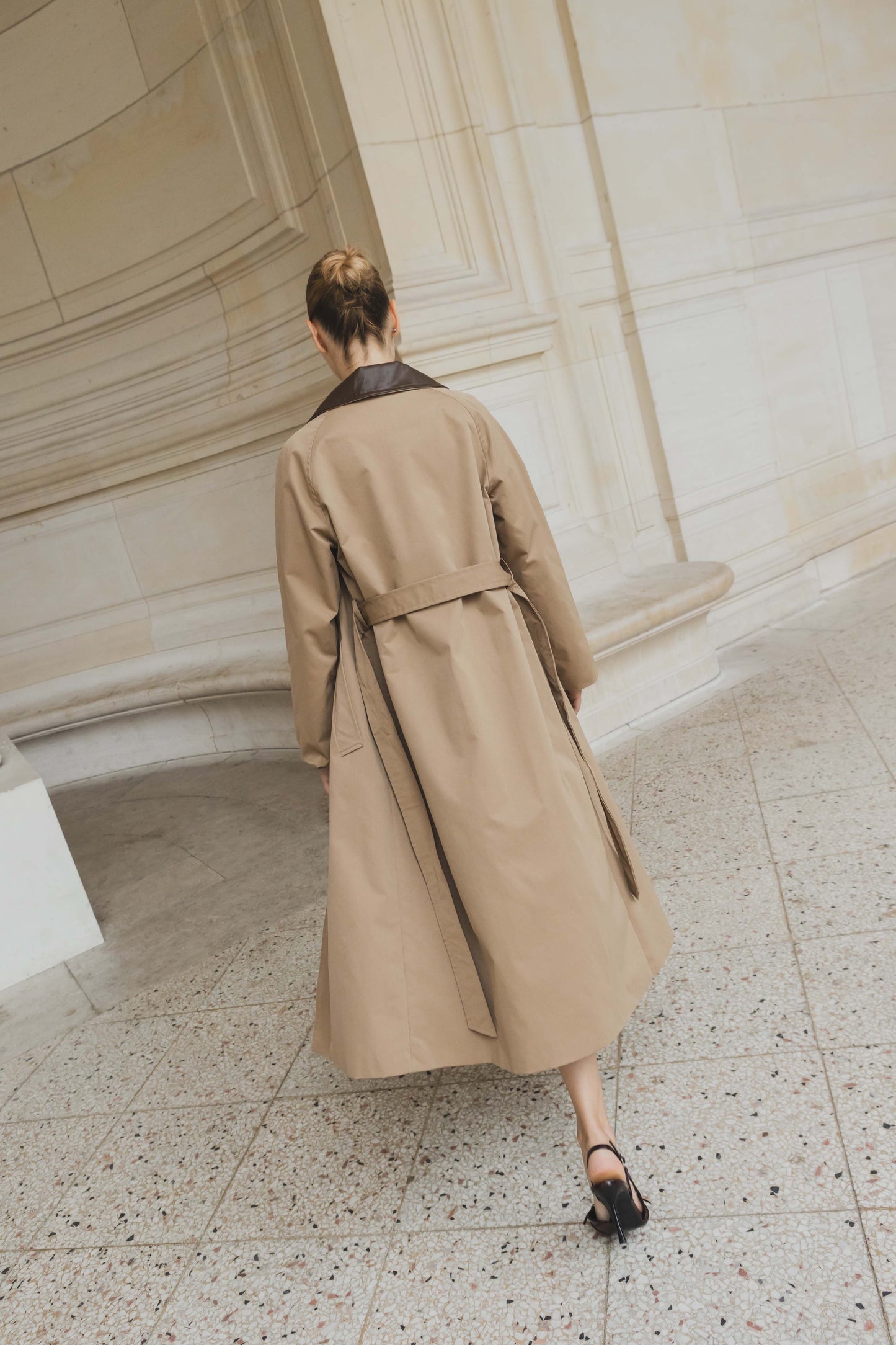 Boston barn collar trench jacket