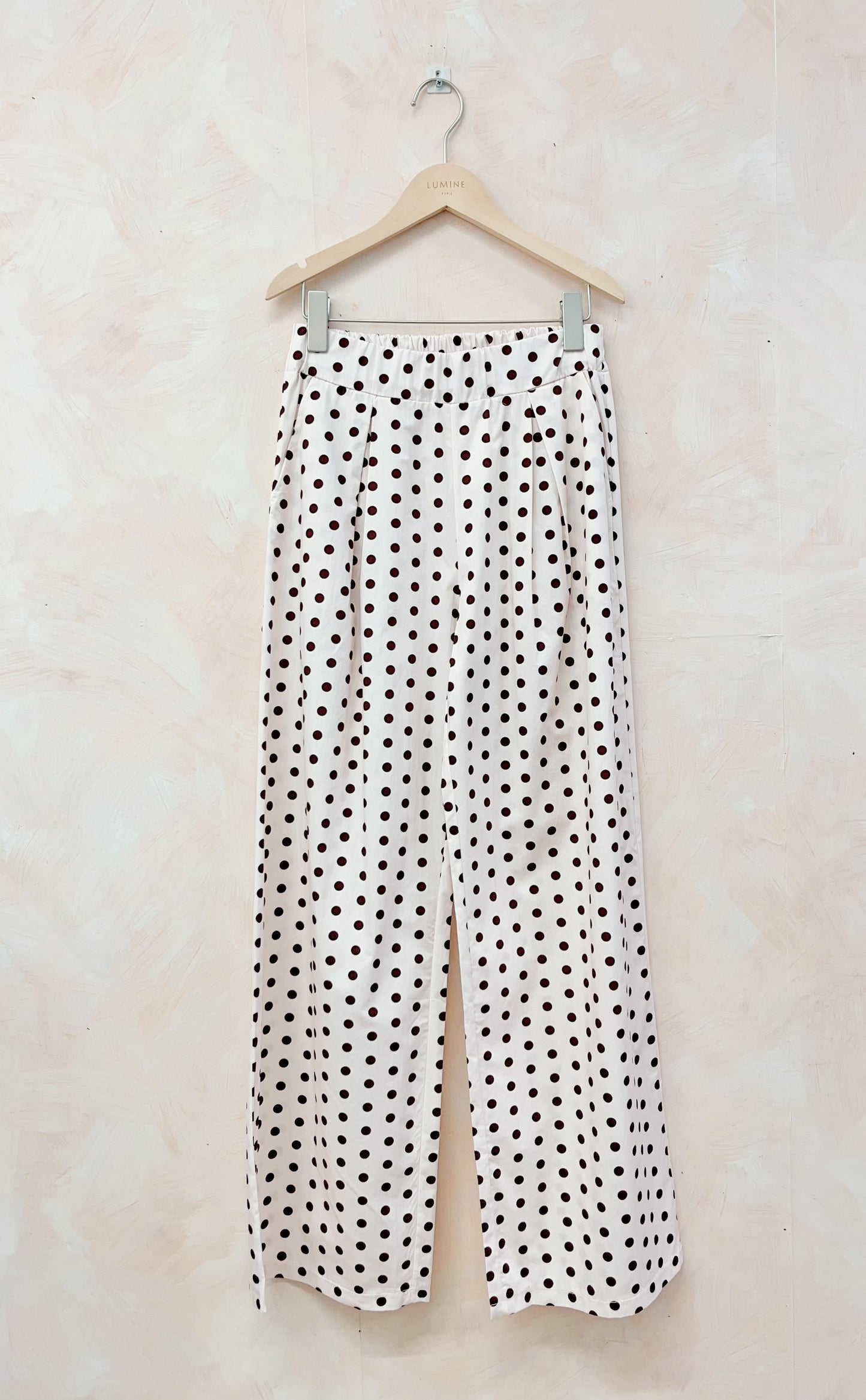 Penny white polka dot trousers