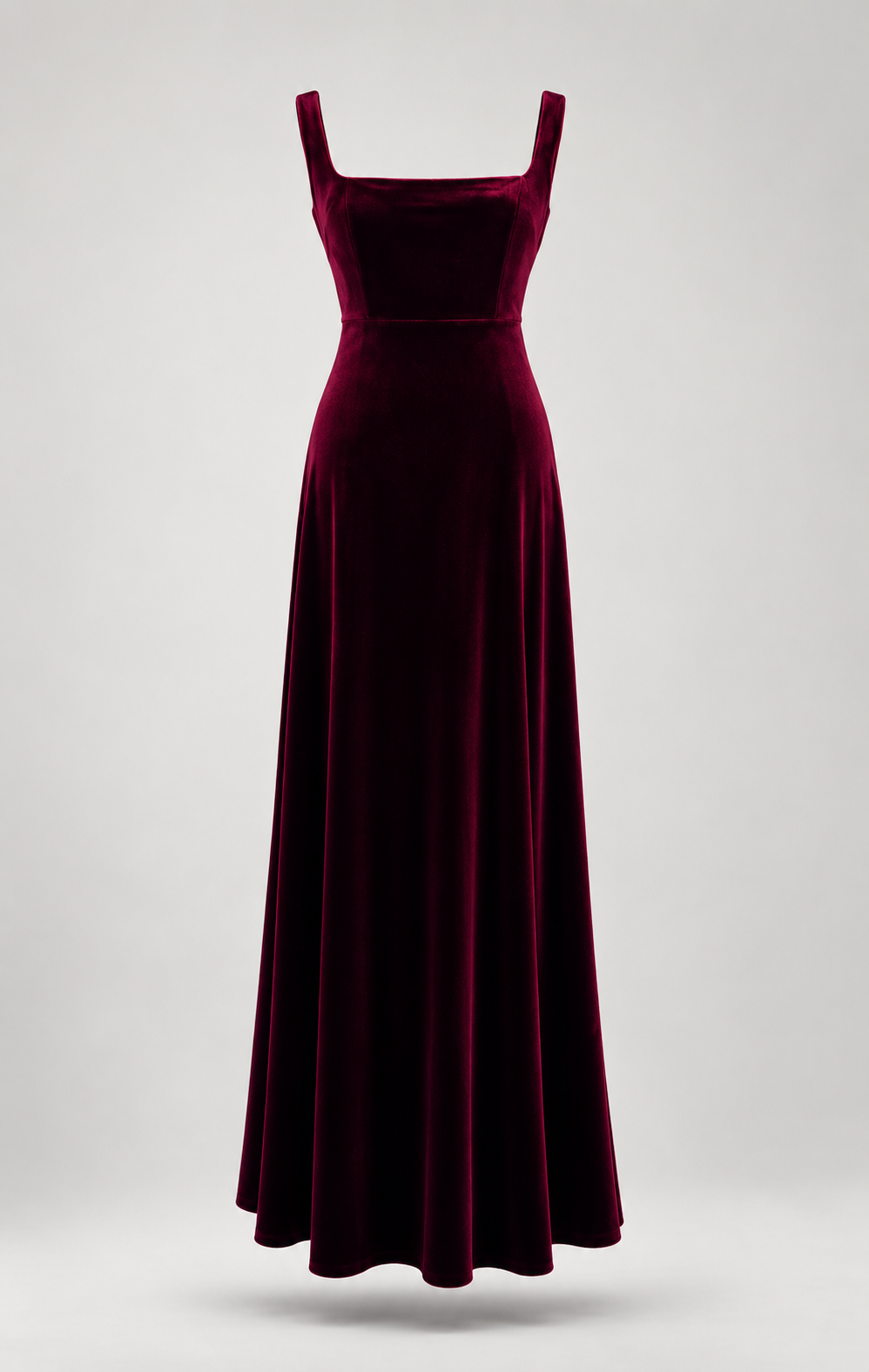 Blake burgundy velvet long dress