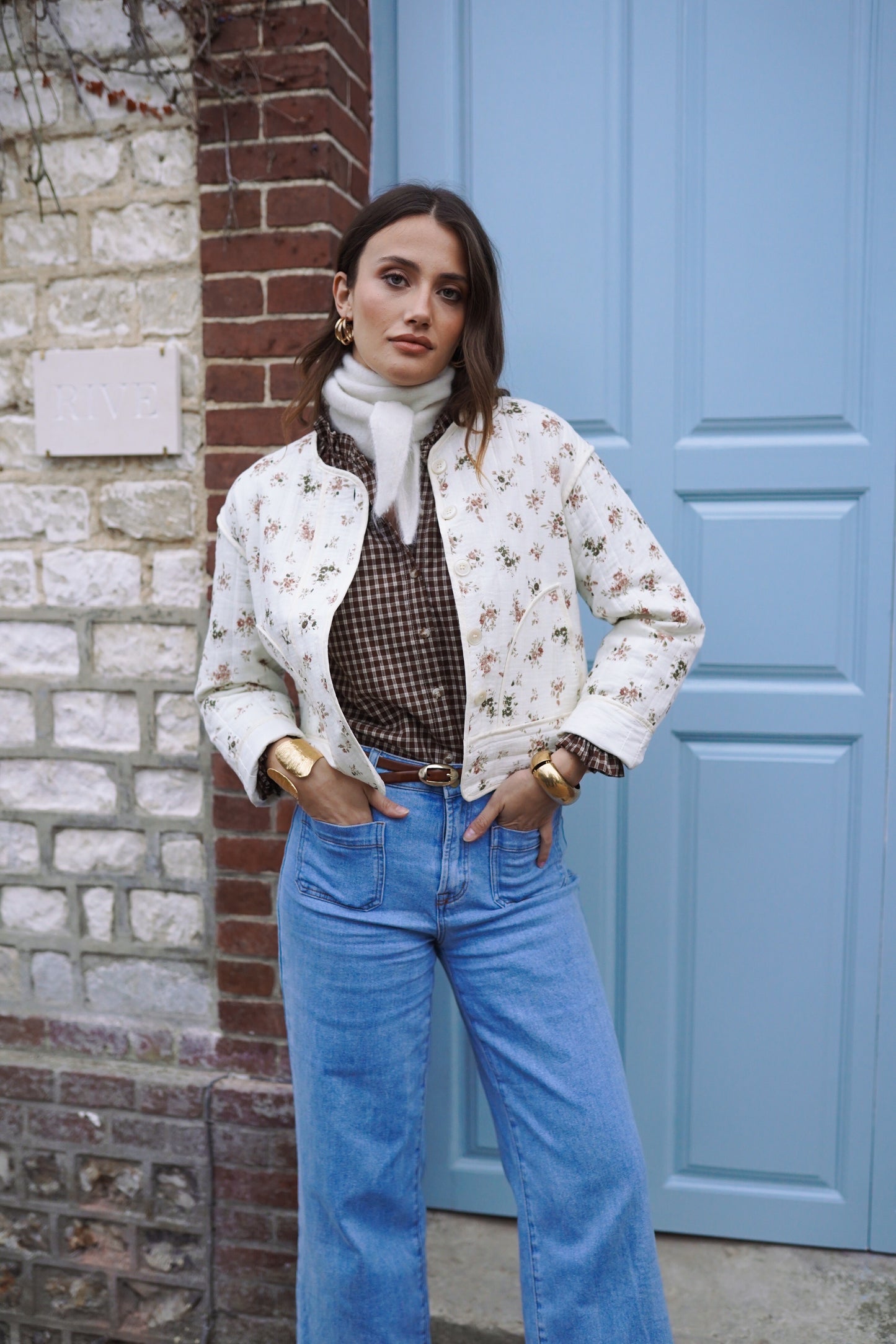 Charlotte quilted floral jacket