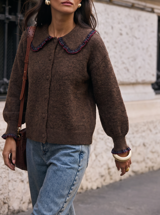 Kelly brown plaid Peter Pan jumper
