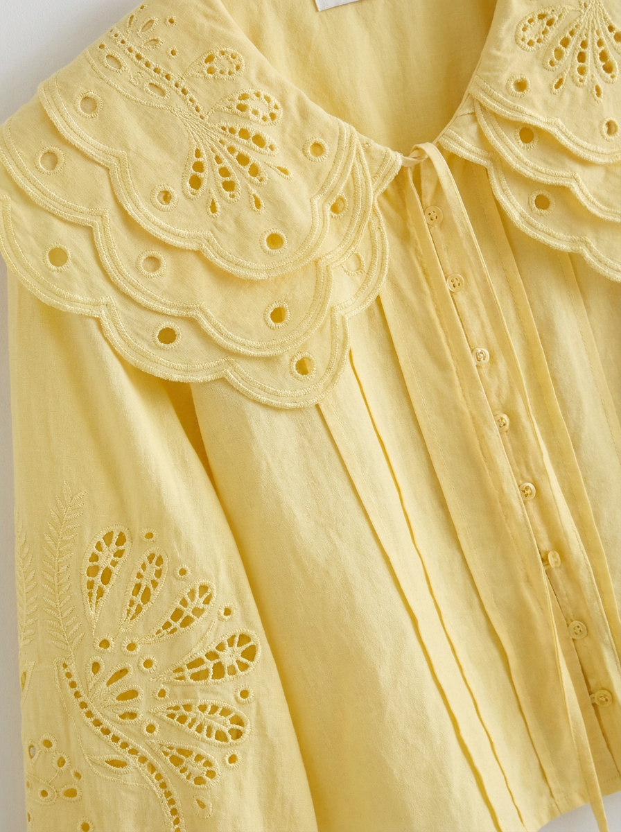 Betty yellow Peter Pan collar blouse