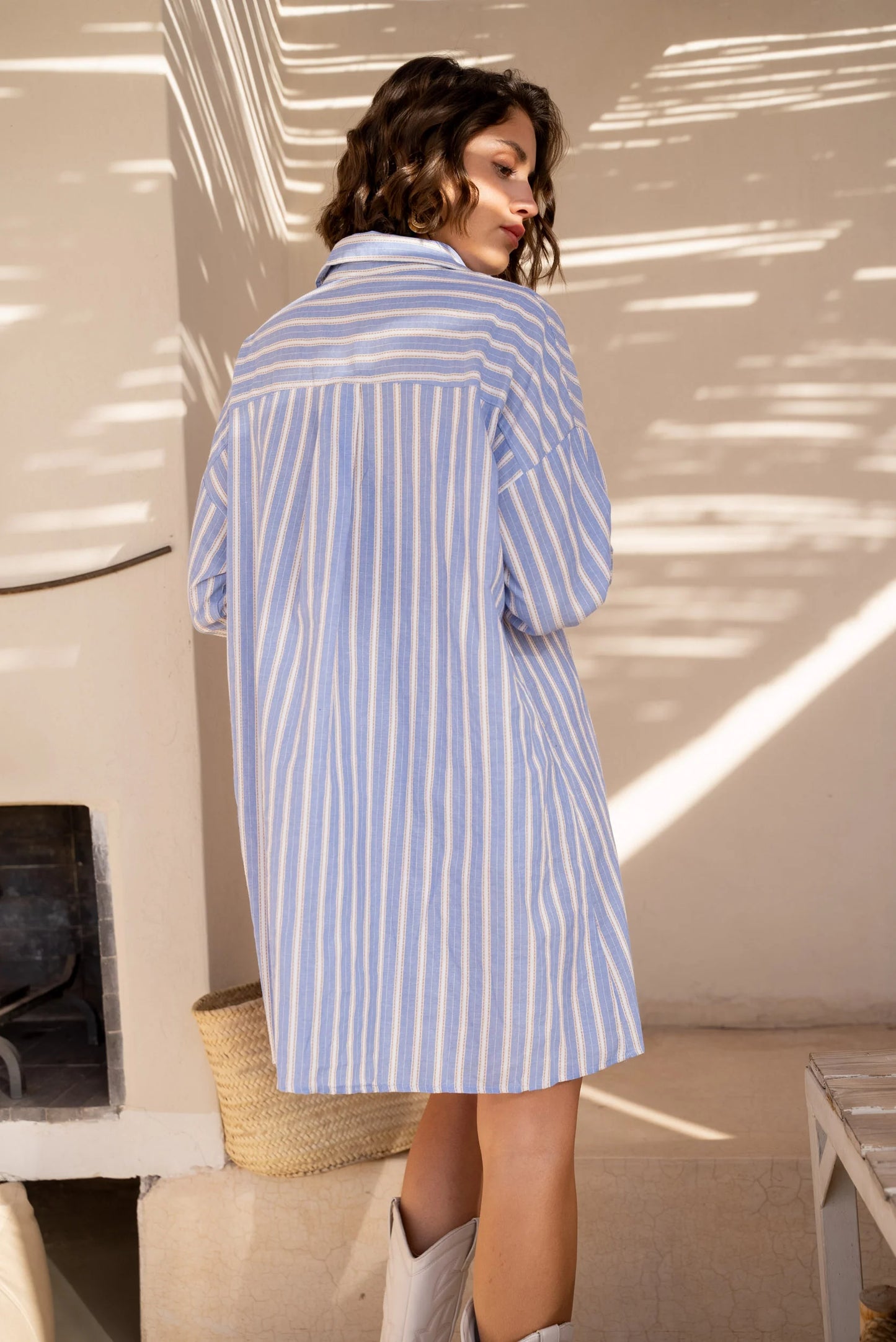 Belinda stripe dress/beach cover up
