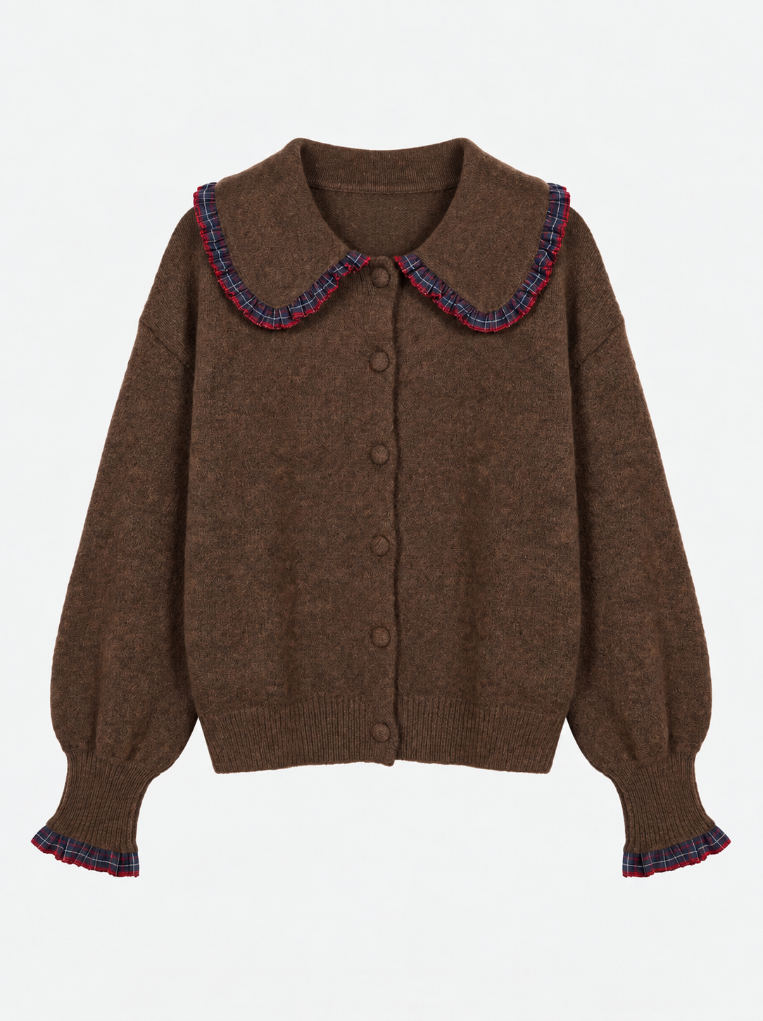Kelly brown plaid Peter Pan jumper