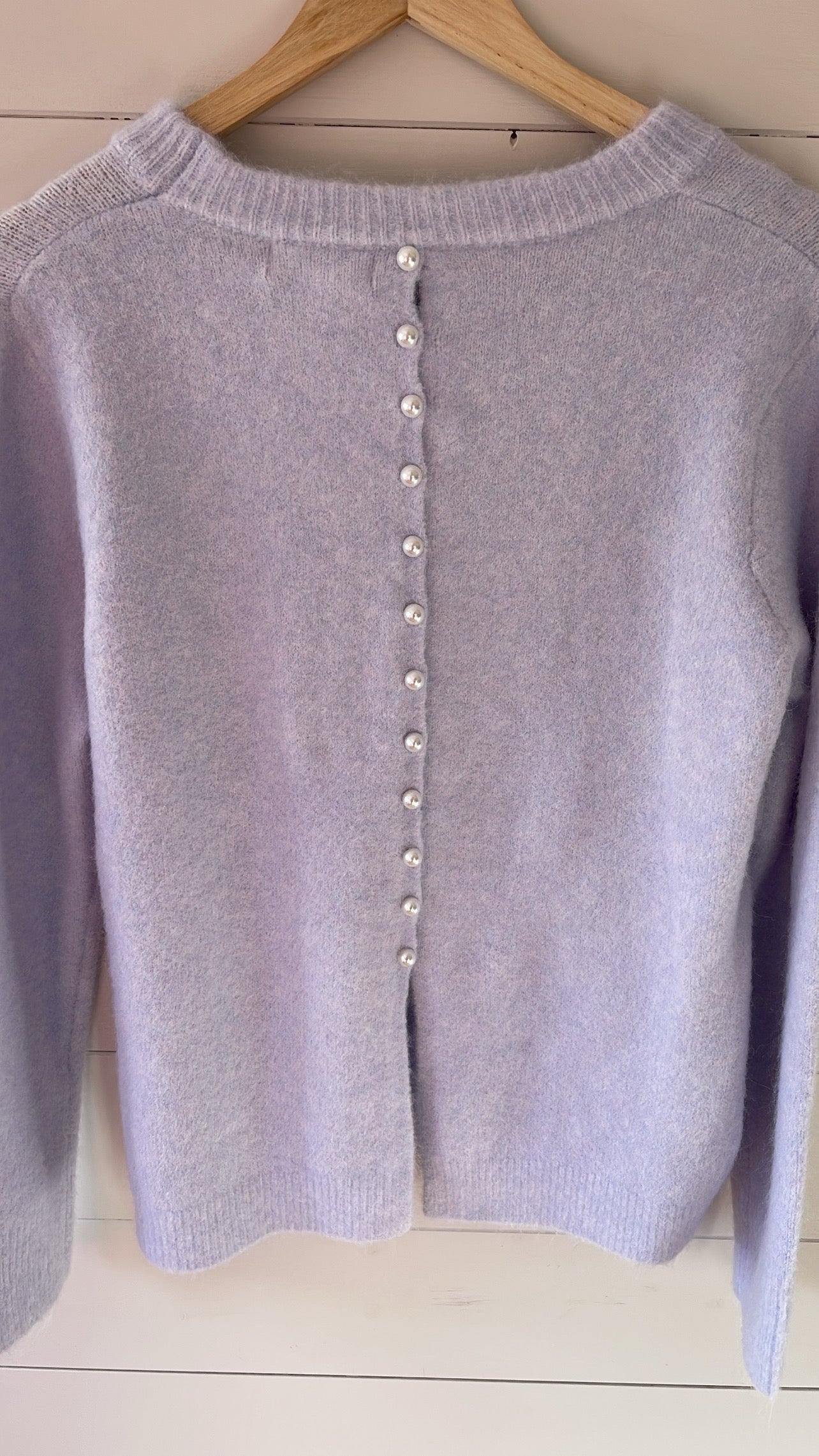 Emily jumper with pearl back detail