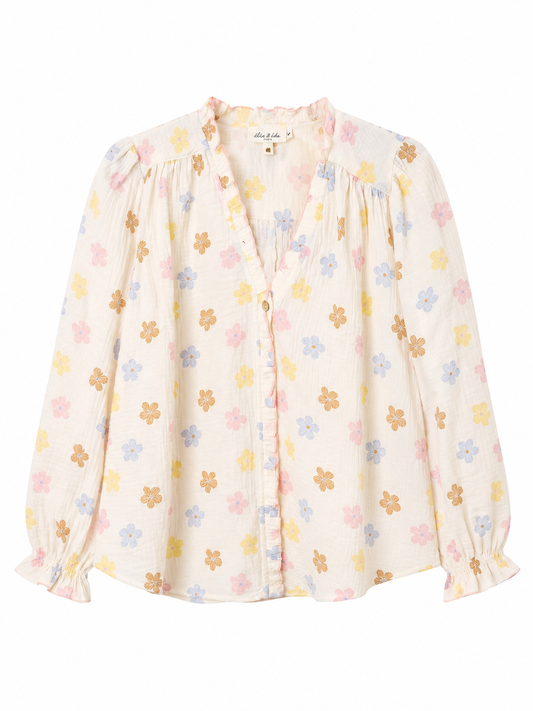 Anita pastel floral blouse