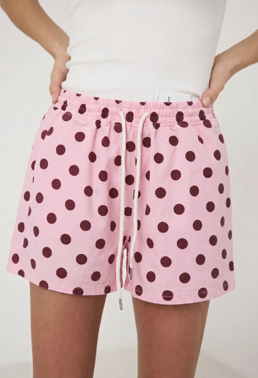 Paula pink polka dot shorts
