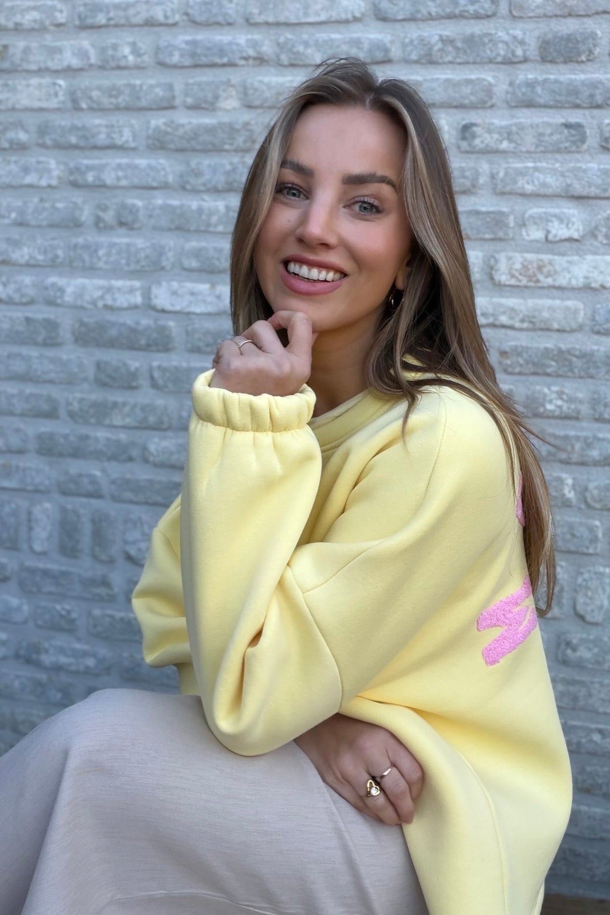 Preorder Mommy pink and yellow sweatshirt