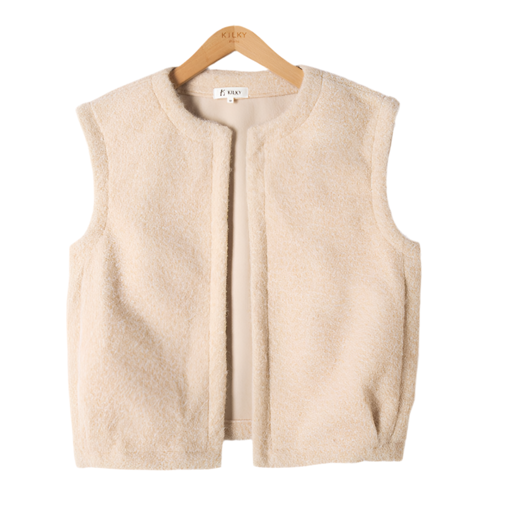 Tara Boucle beige gilet