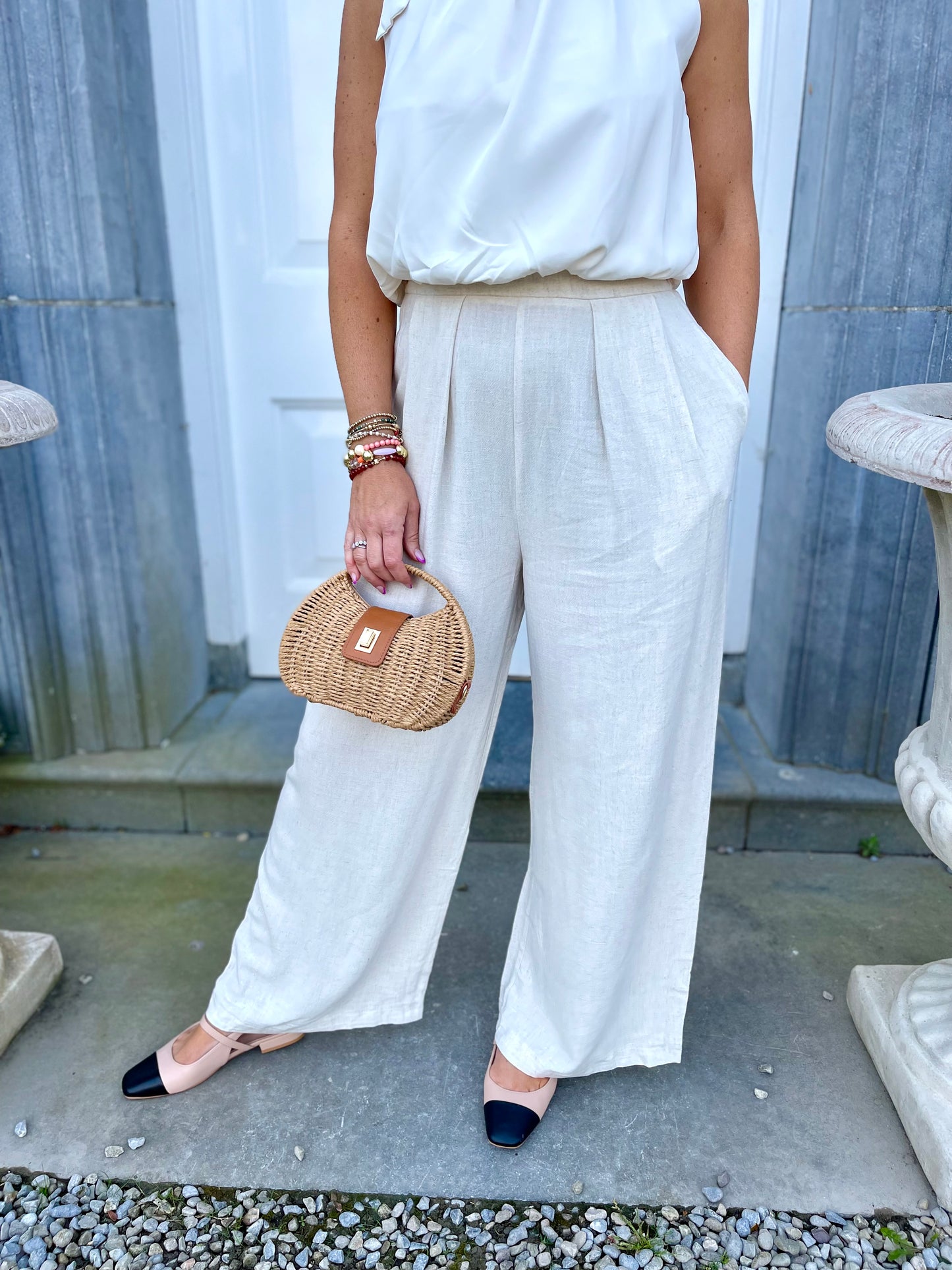 Mary Jane nude sling back shoes