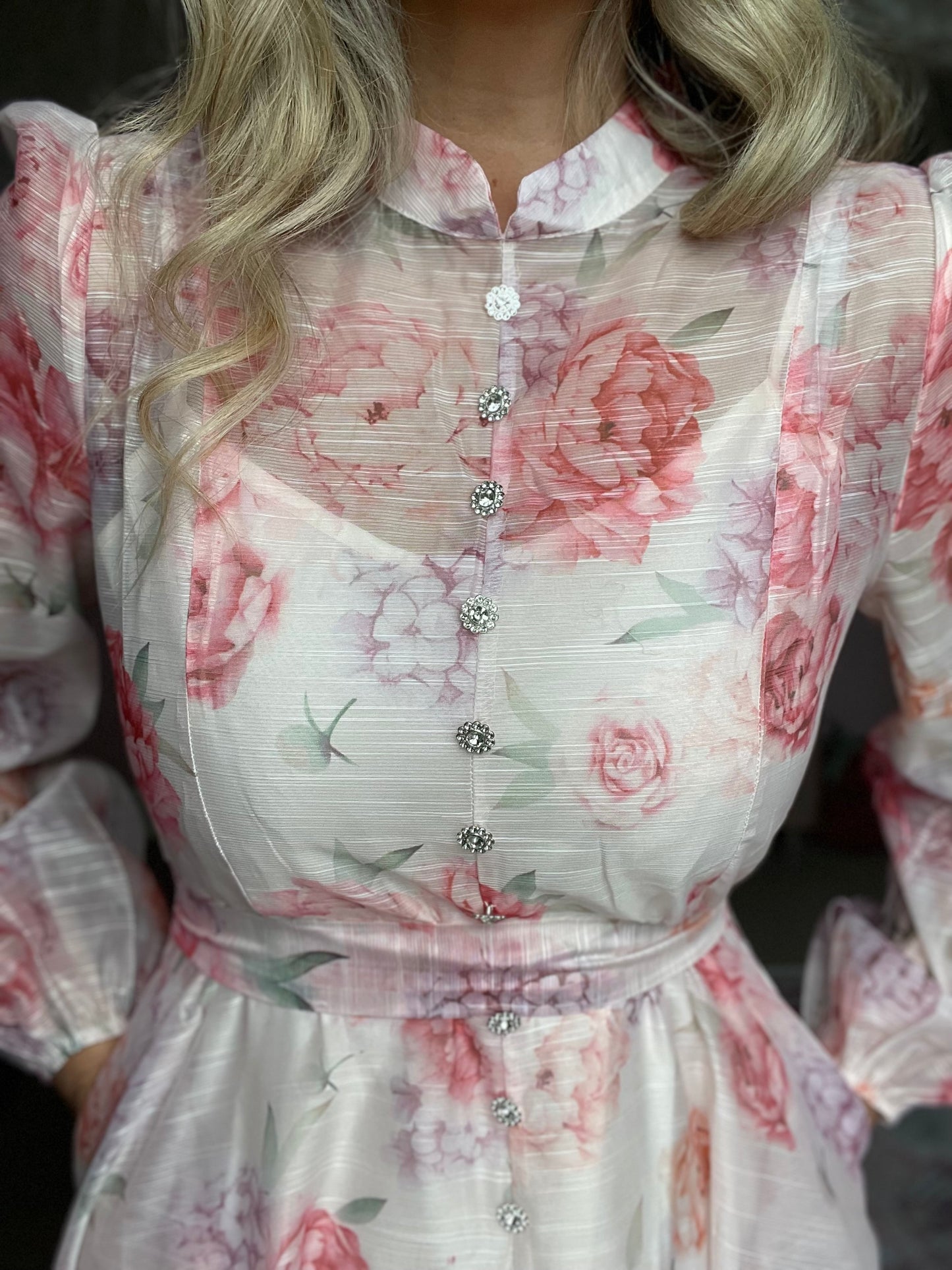 Matilda roses pink maxi dress