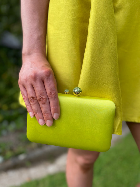 Lime clutch bag