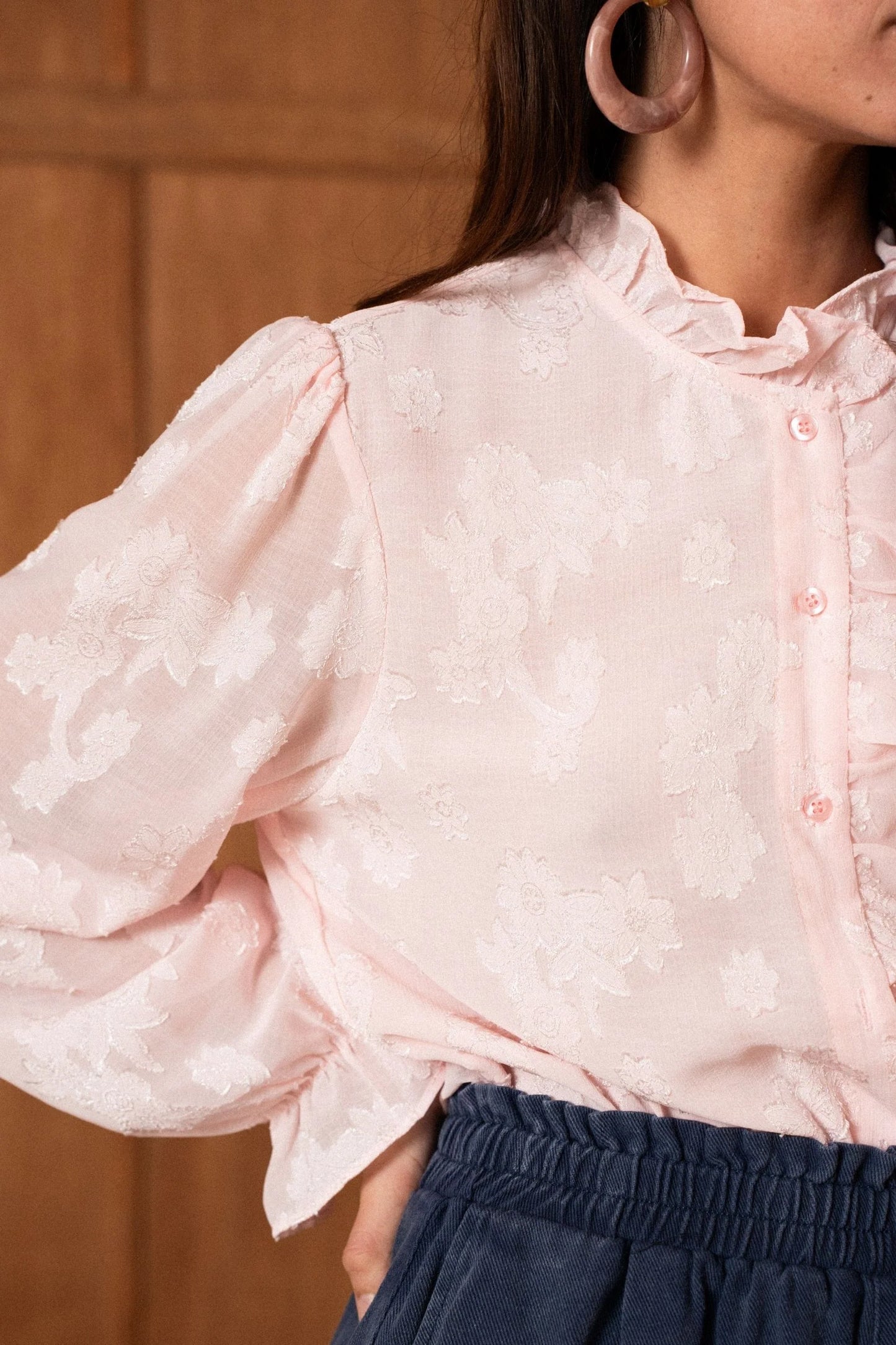 Martha pink boho blouse