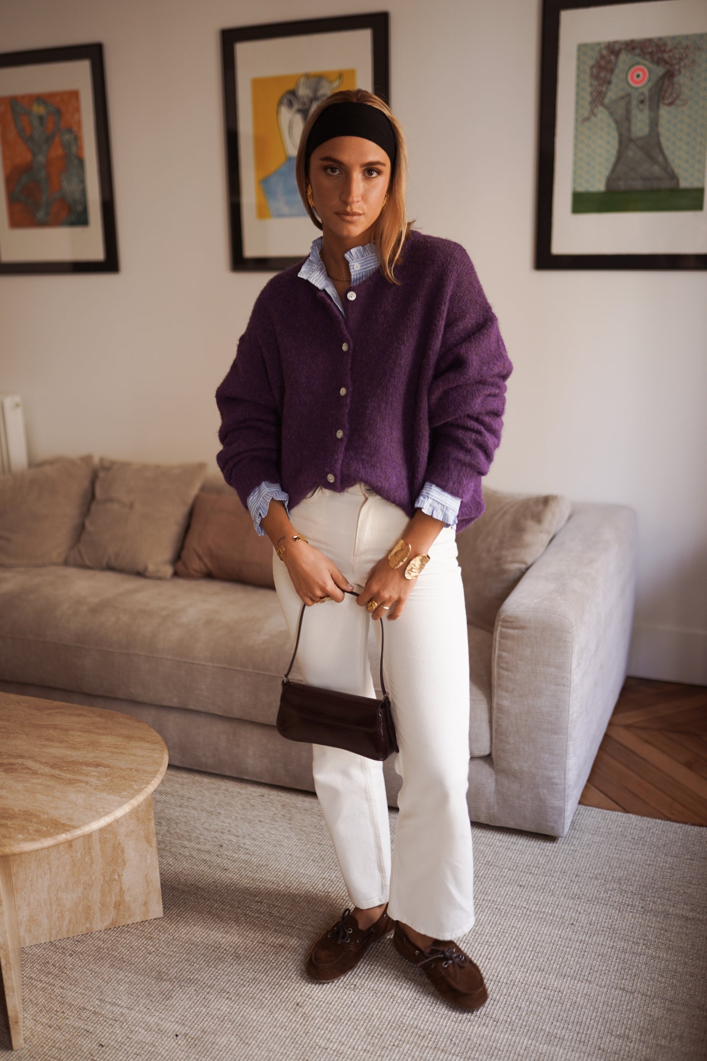 Margot purple cardigan