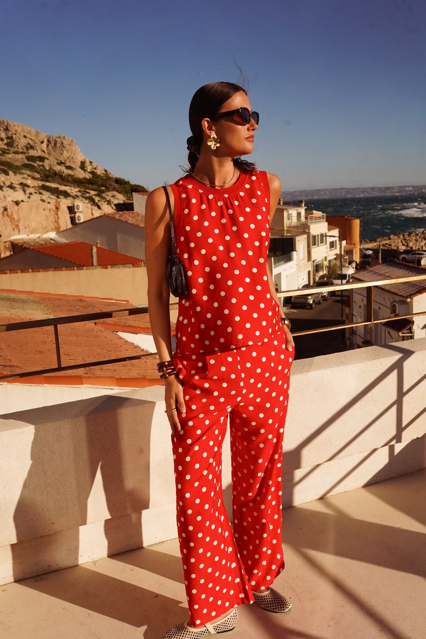 June red polka dot top