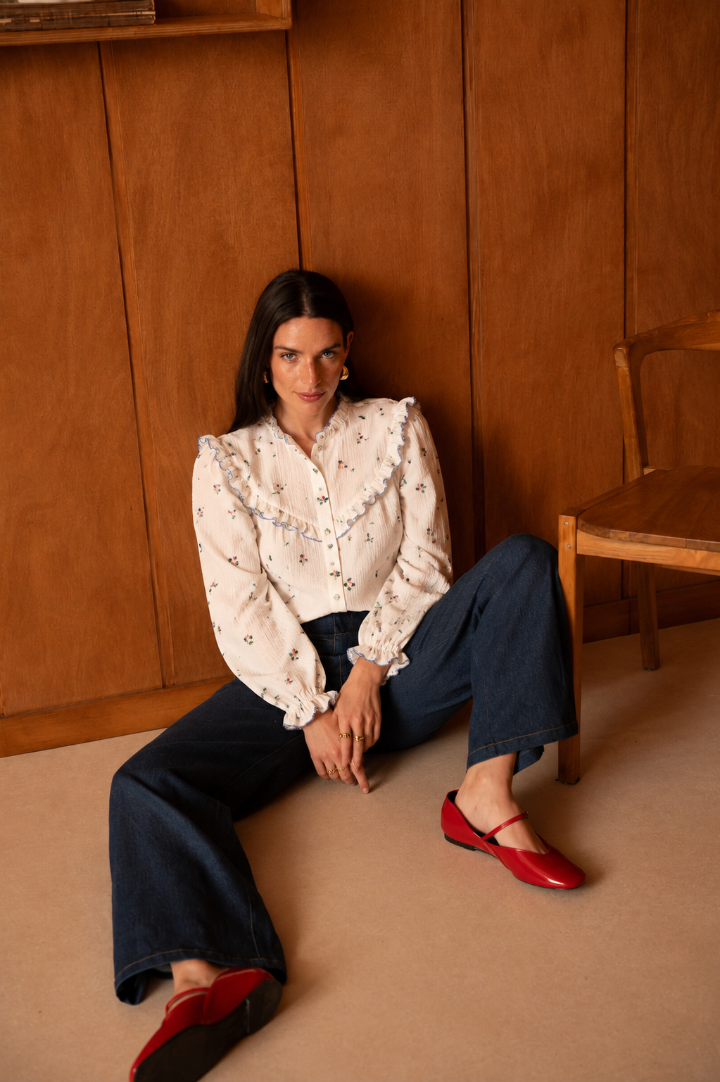Pascha floral cotton blouse