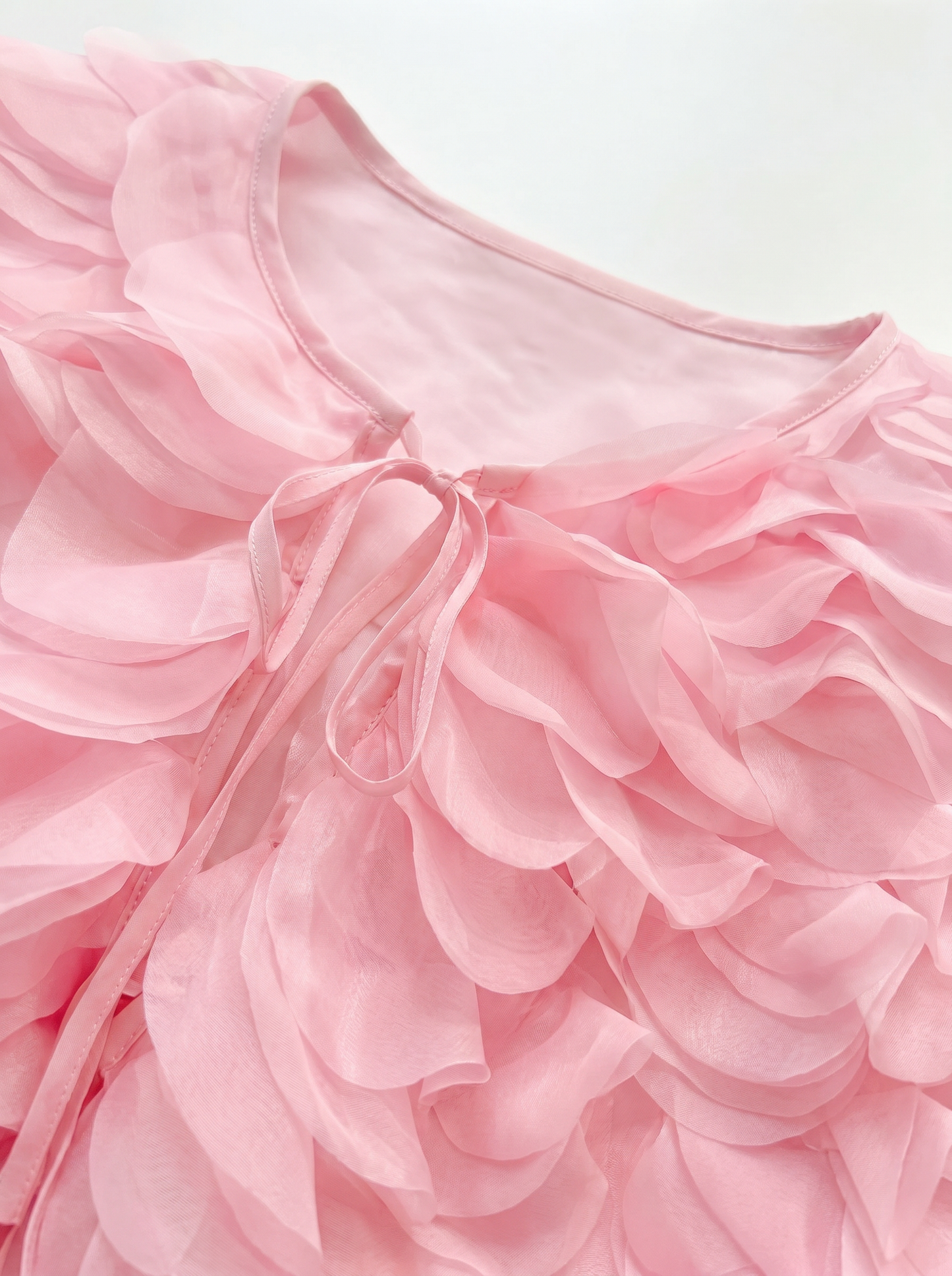 Kim pink ruffle floral bolero jacket