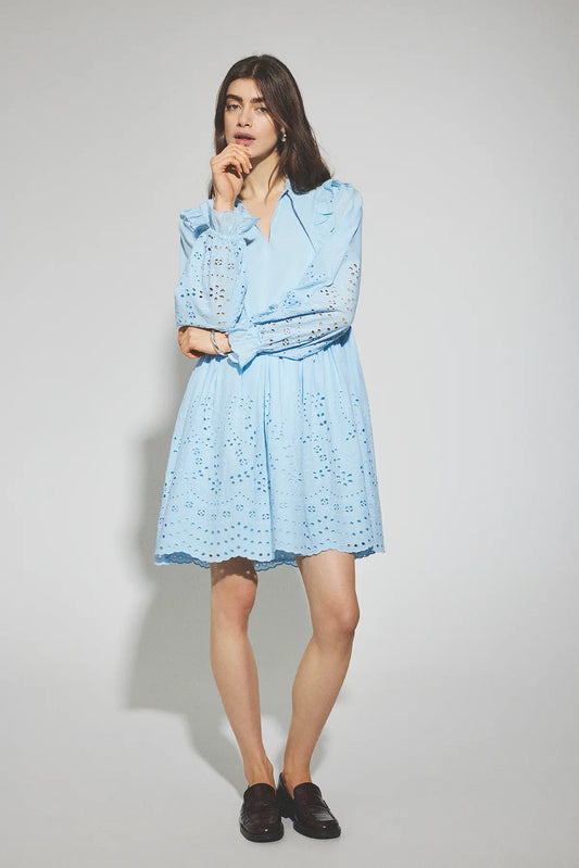 YASLUMA LS DRESS clear sky blue dress