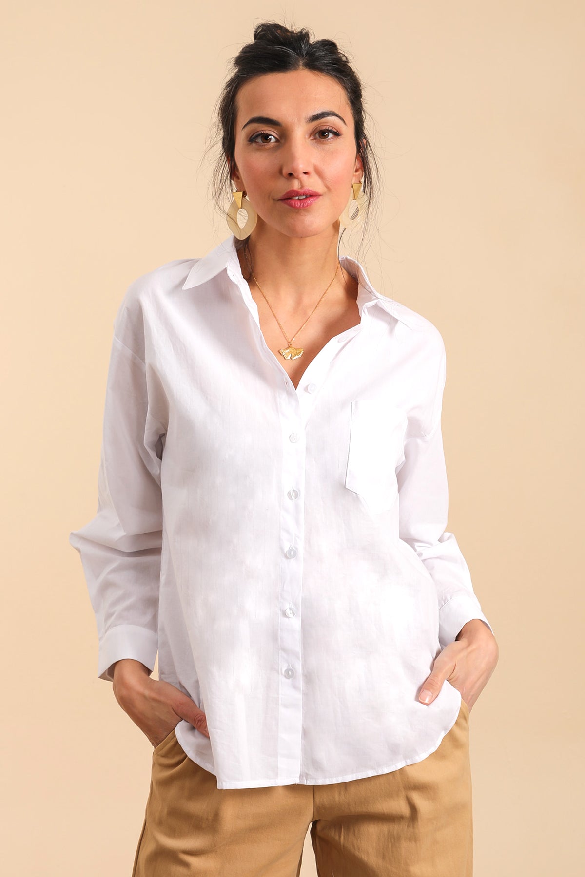 Mon amour print white shirt