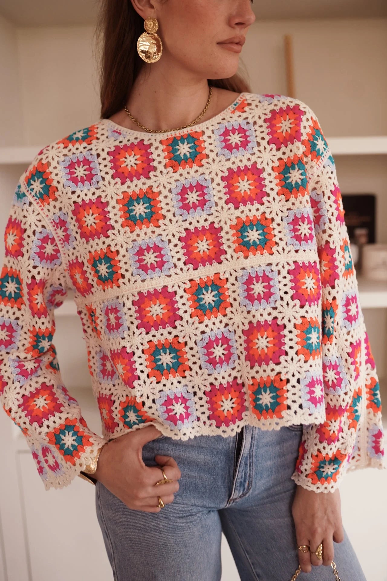 Sam crochet crop jumper