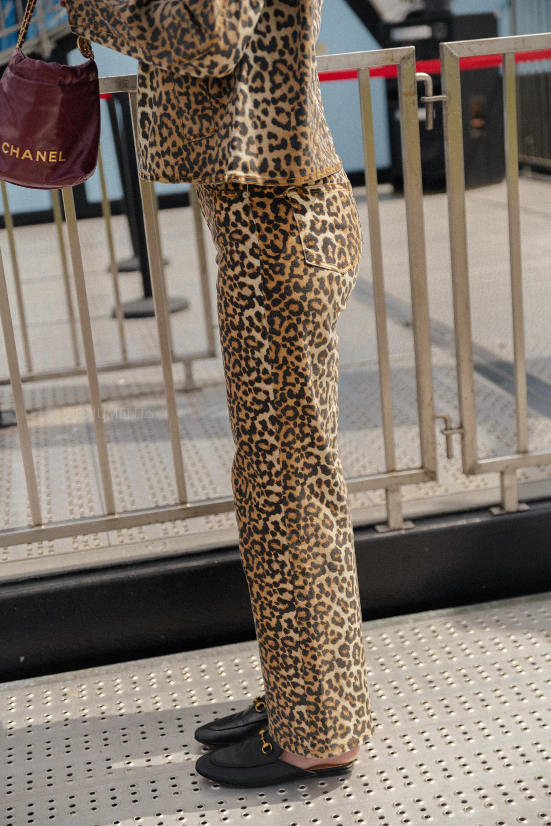 YASLEONORA Leopard jeans