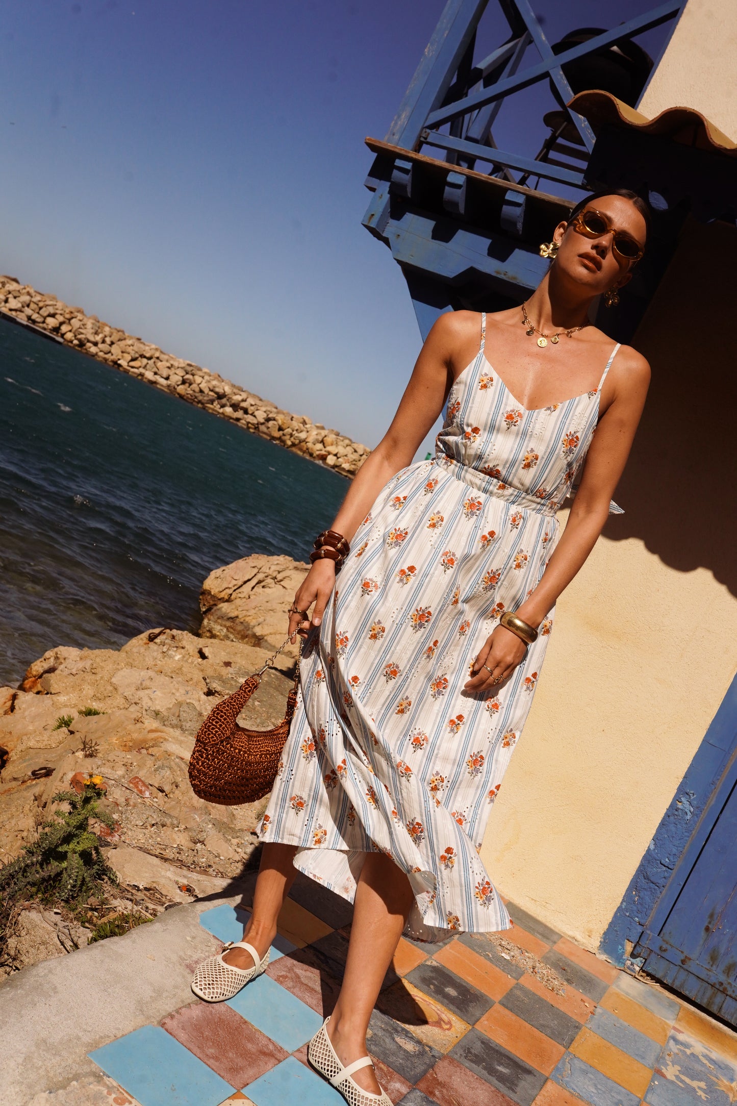 Charlotte floral bow back summer dress