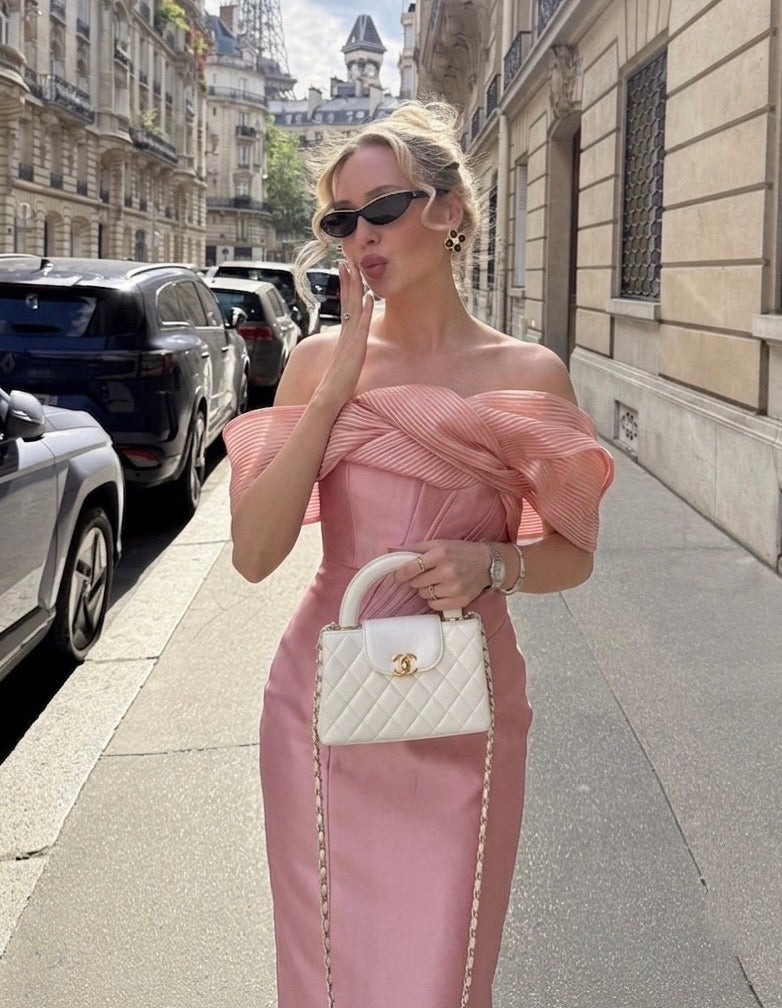 Mae pink strapless dress