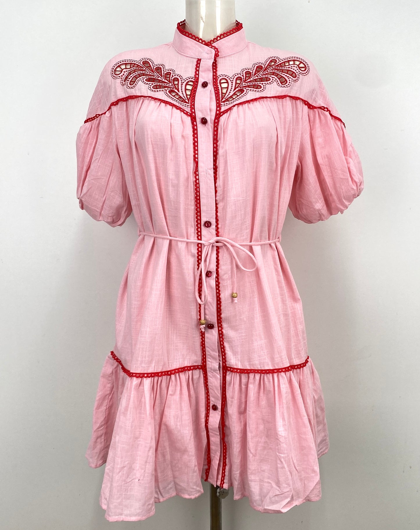 Hazel pink and red western style dress