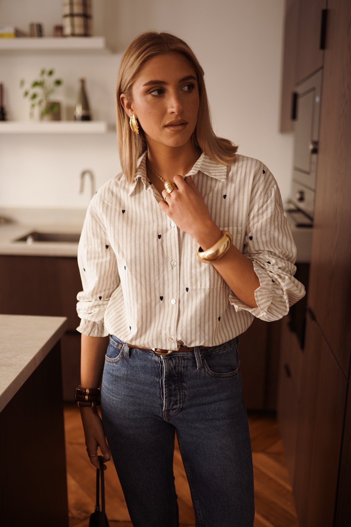 Tara striped heart shirt