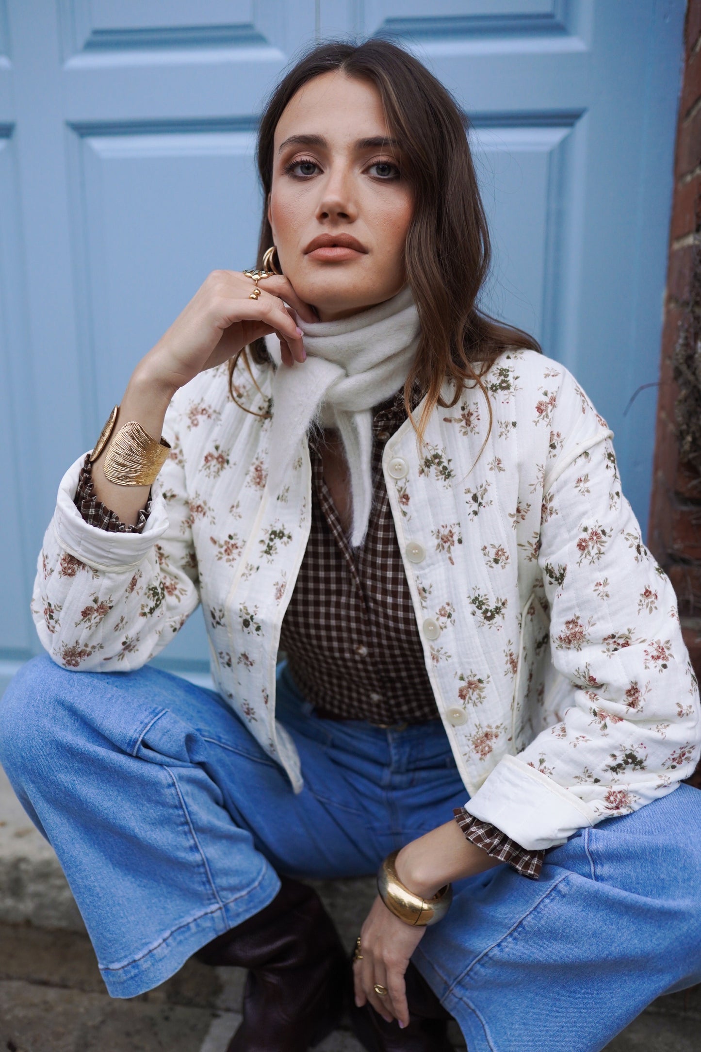 Charlotte quilted floral jacket