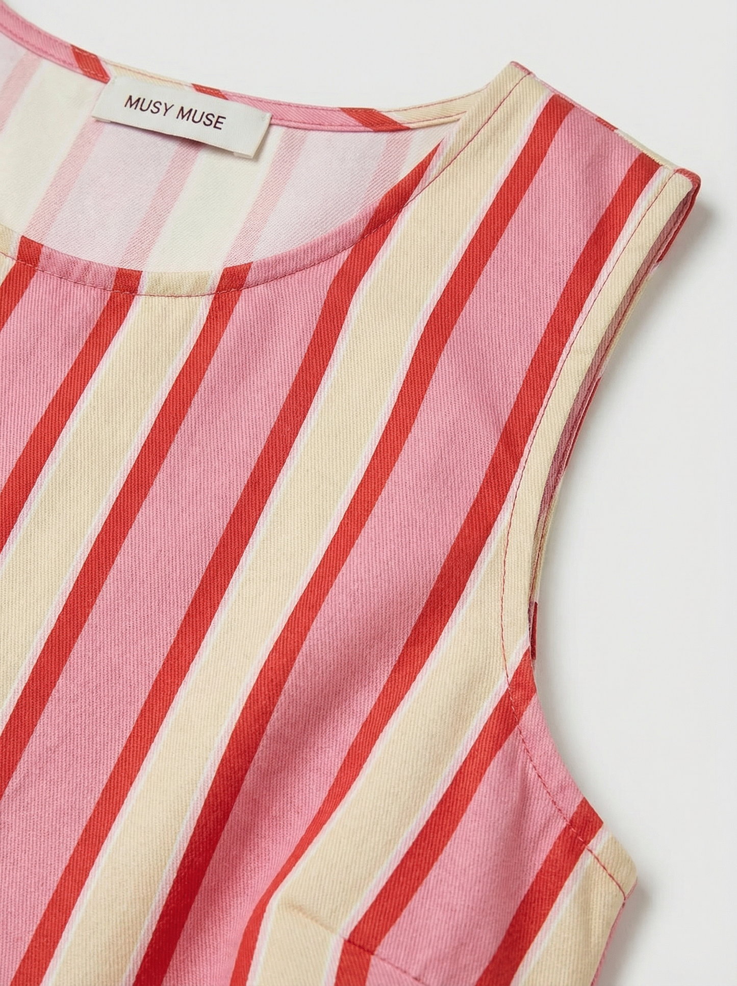 Chloe pink & yellow striped top