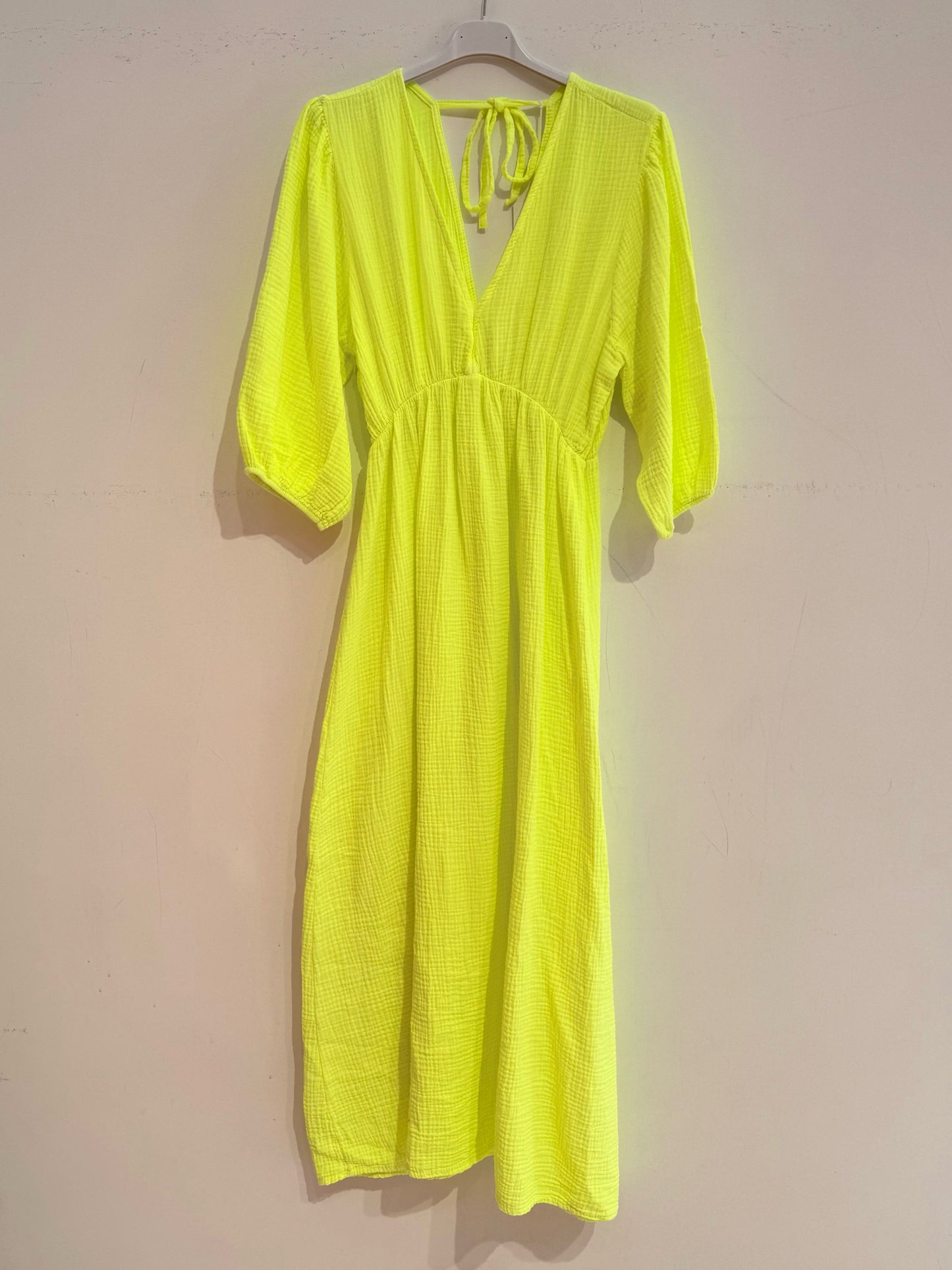 Jude neon yellow cheesecloth dress