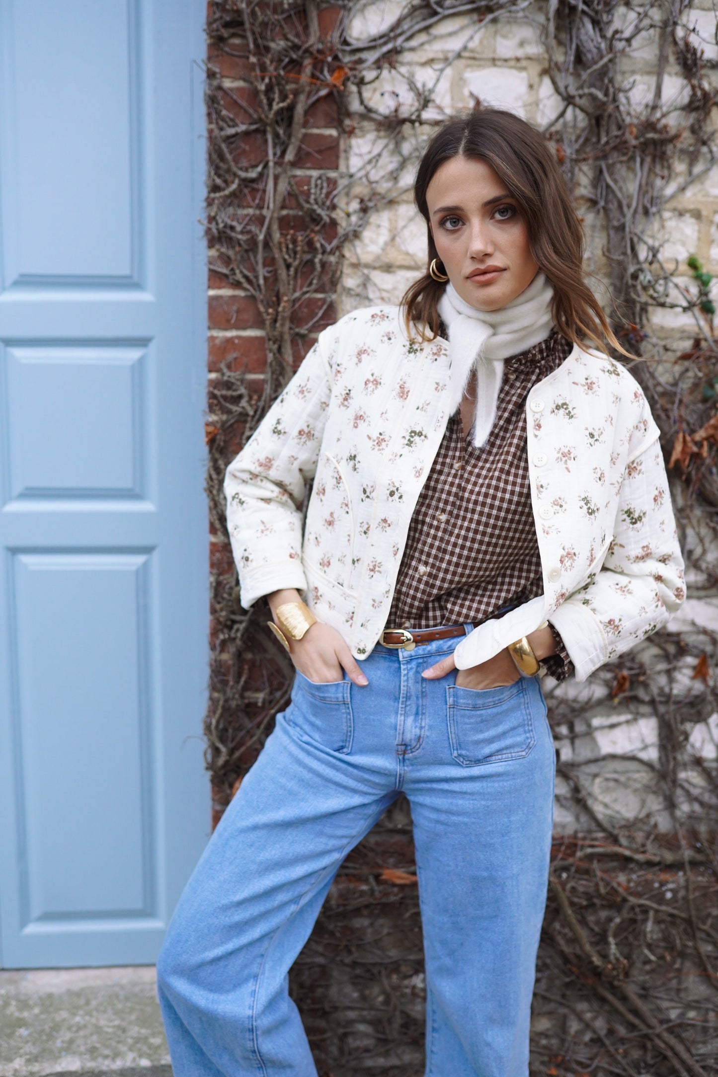 Charlotte quilted floral jacket