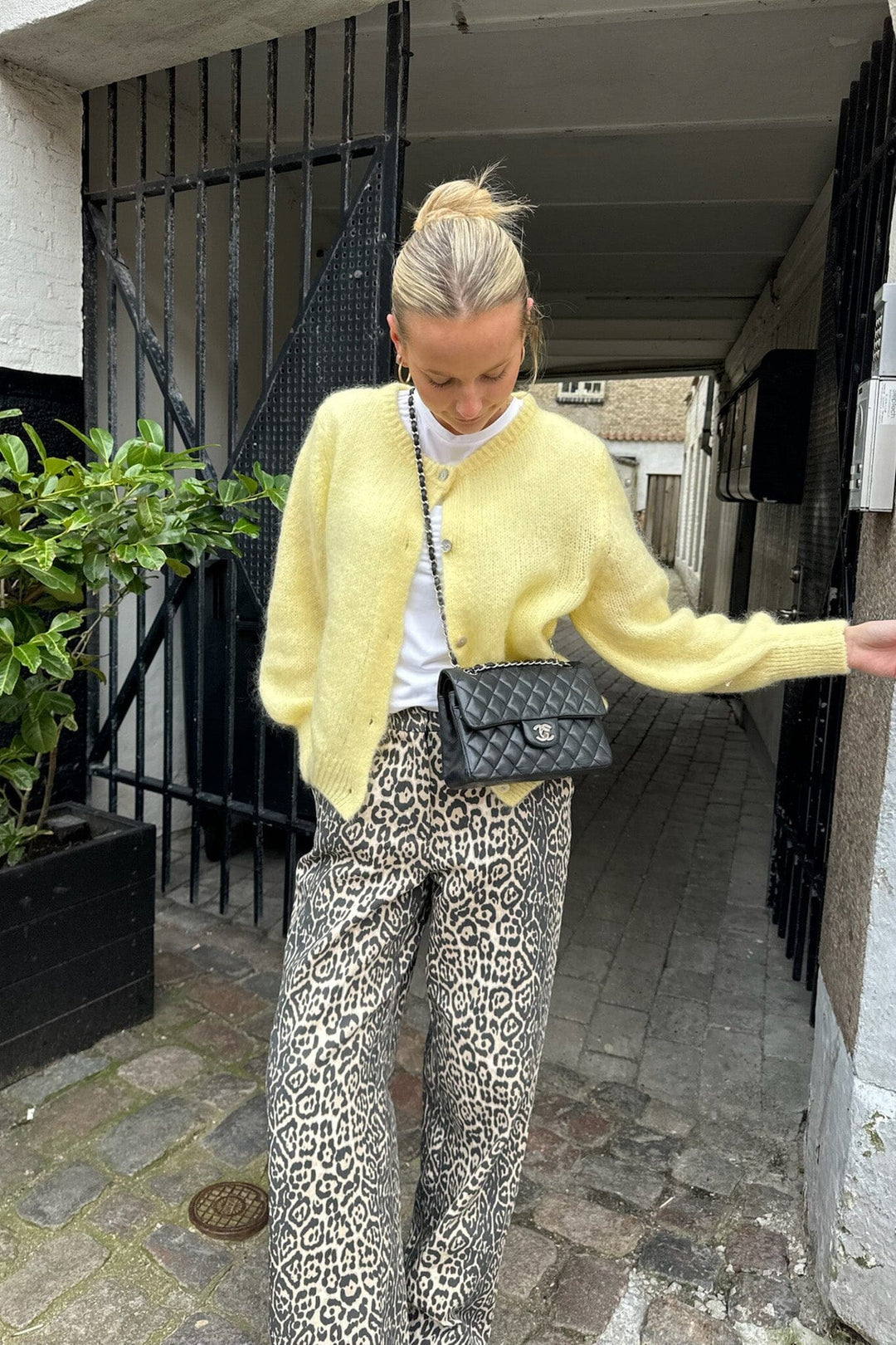 Harriet yellow alpaca cardigan