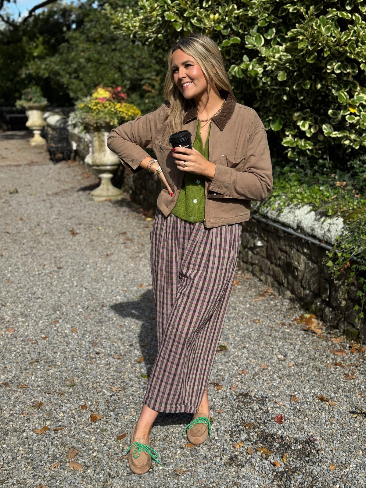 Maria cropped camel utility barn jacket