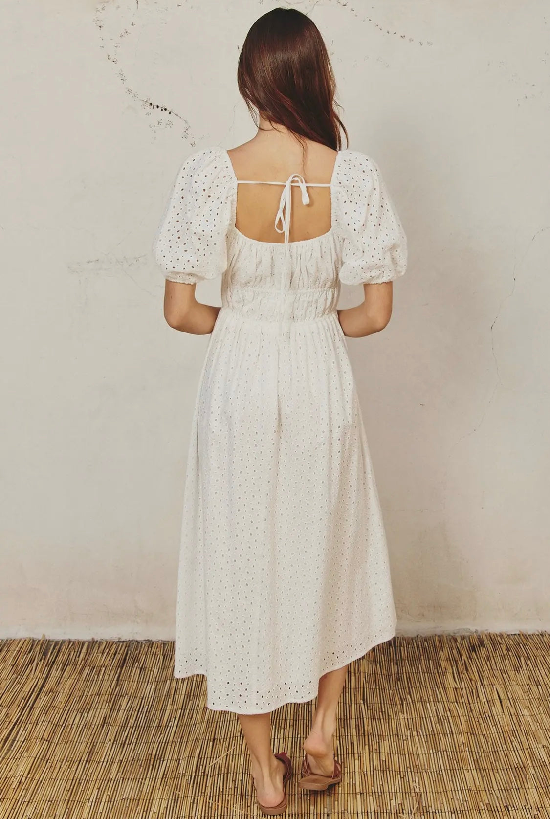 Cotton eyelet dreamy maxi dress