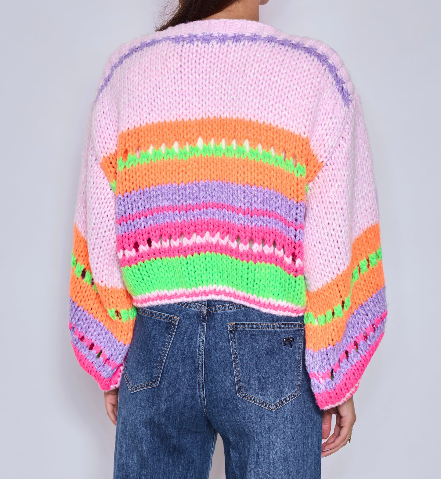Preorder Maddie neon pink and green jumper