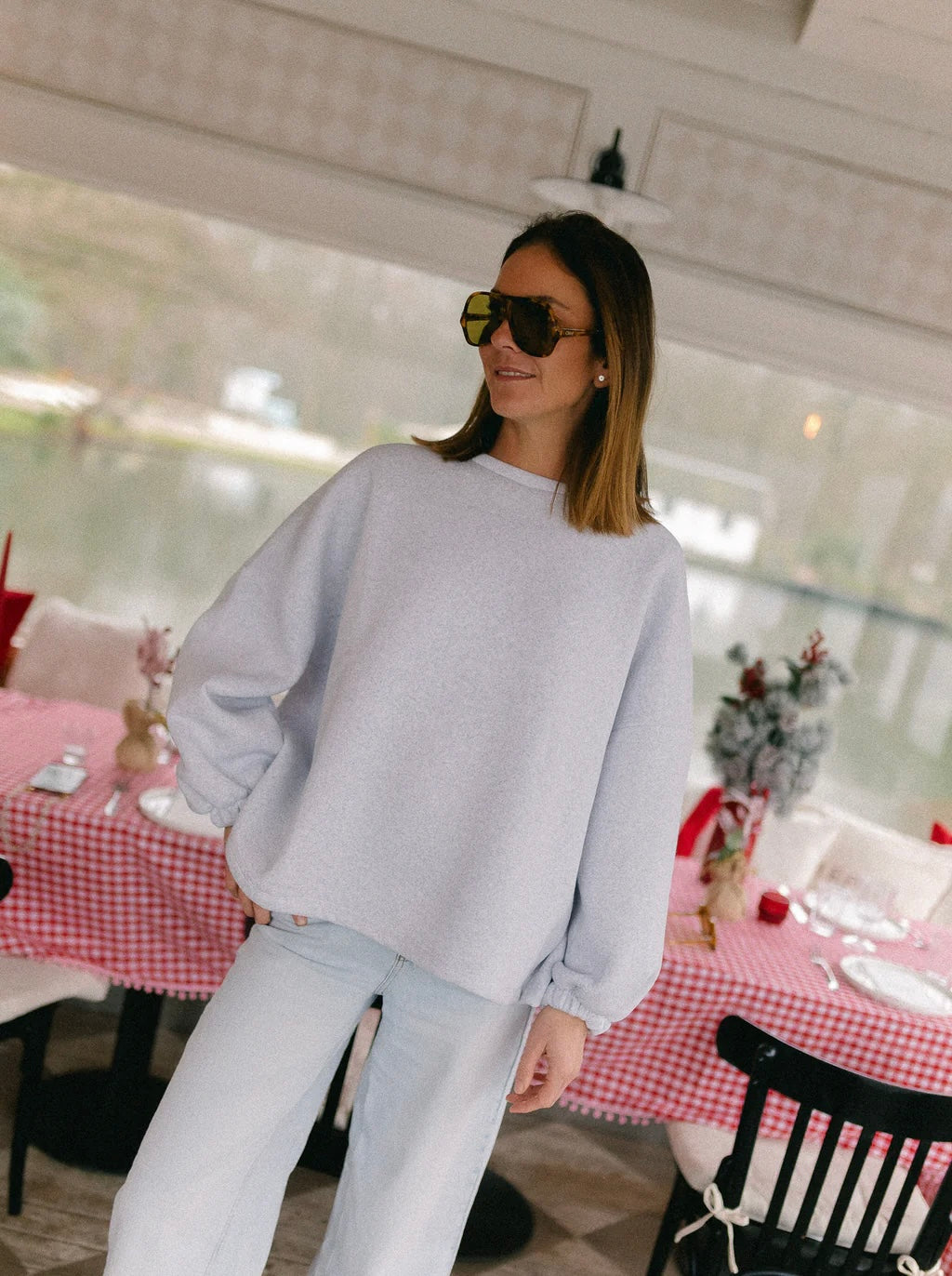 Mommy pink grey sweatshirt