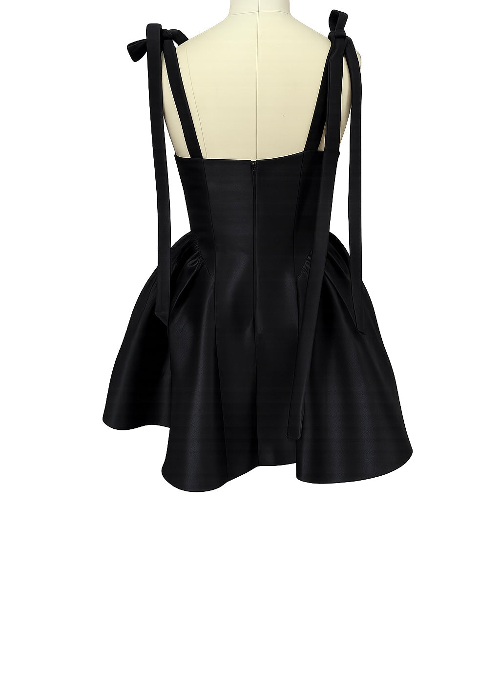 Lily black tie strap mini dress