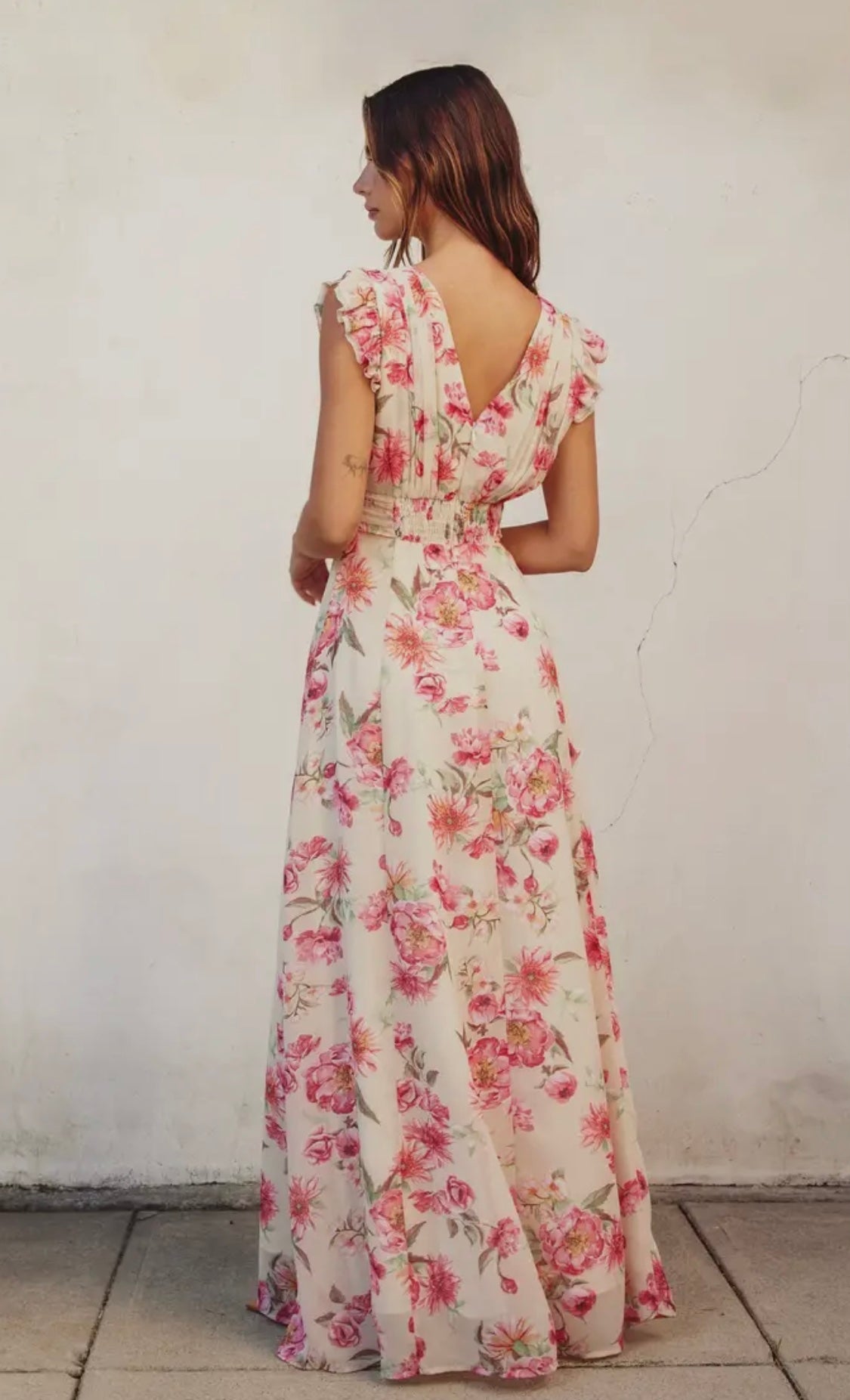 Dream girl plunging floral dress