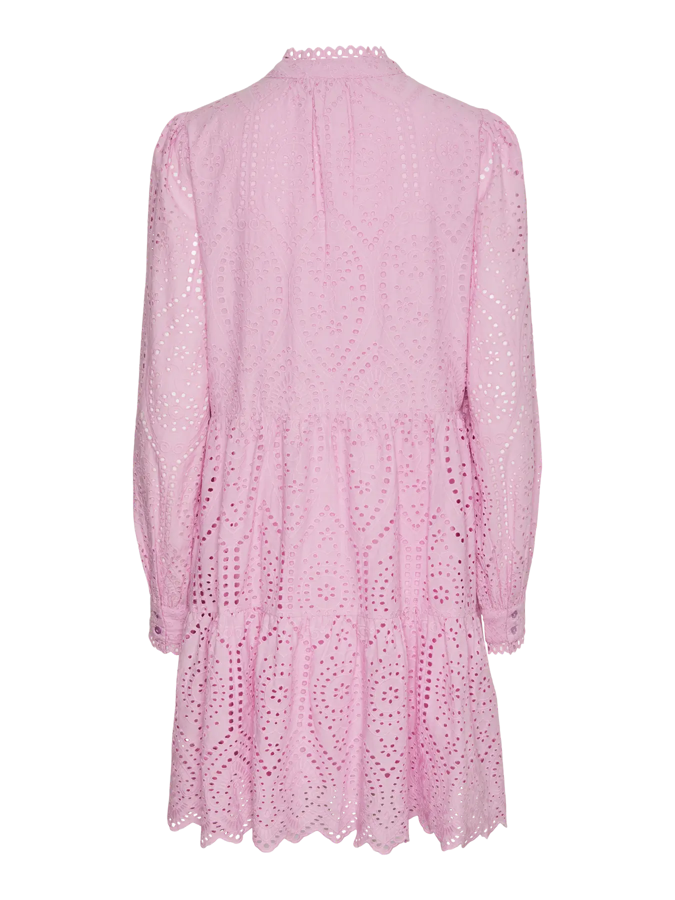 YAS pastel lavender lace mini dress