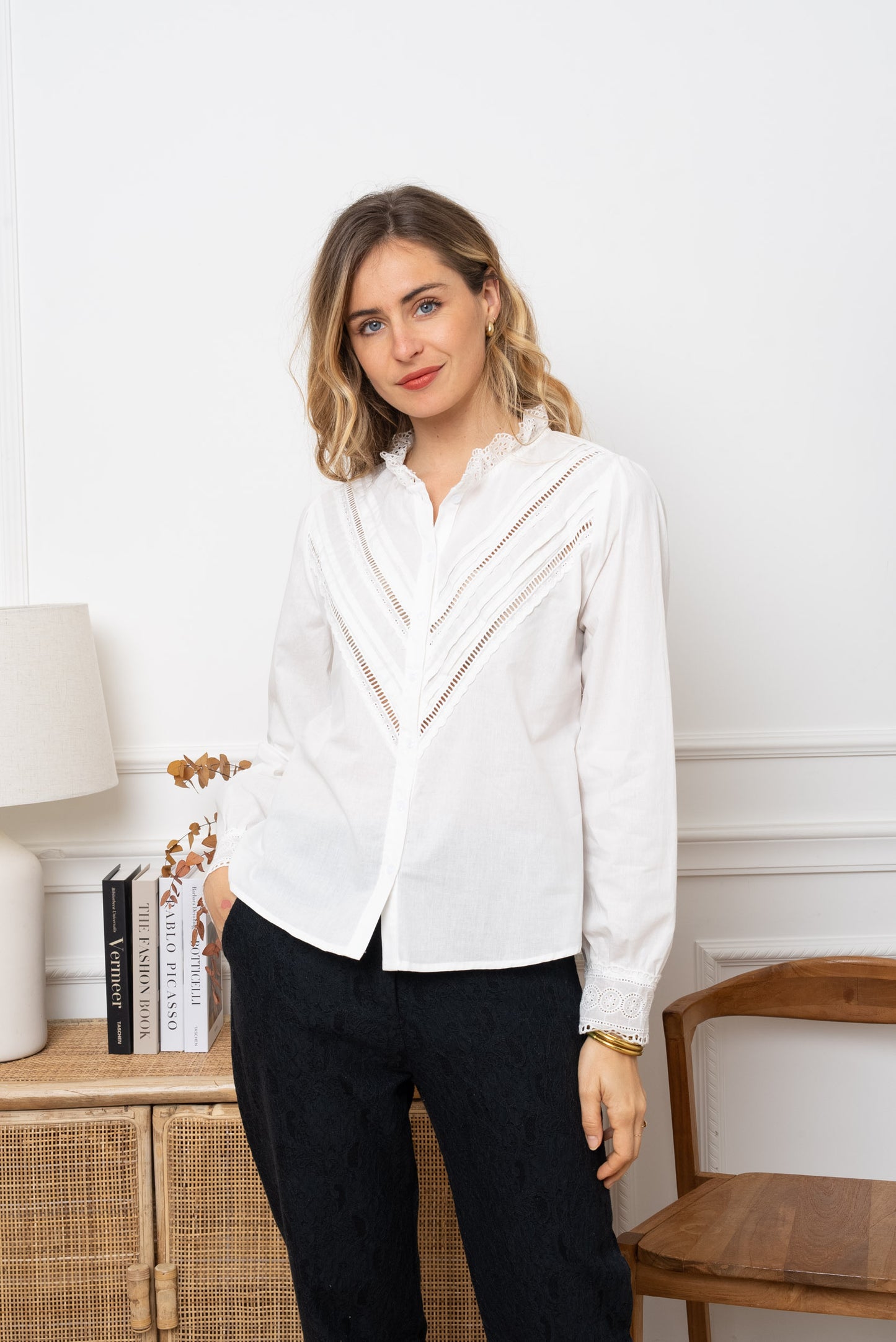 Tilly embroidered lace blouse