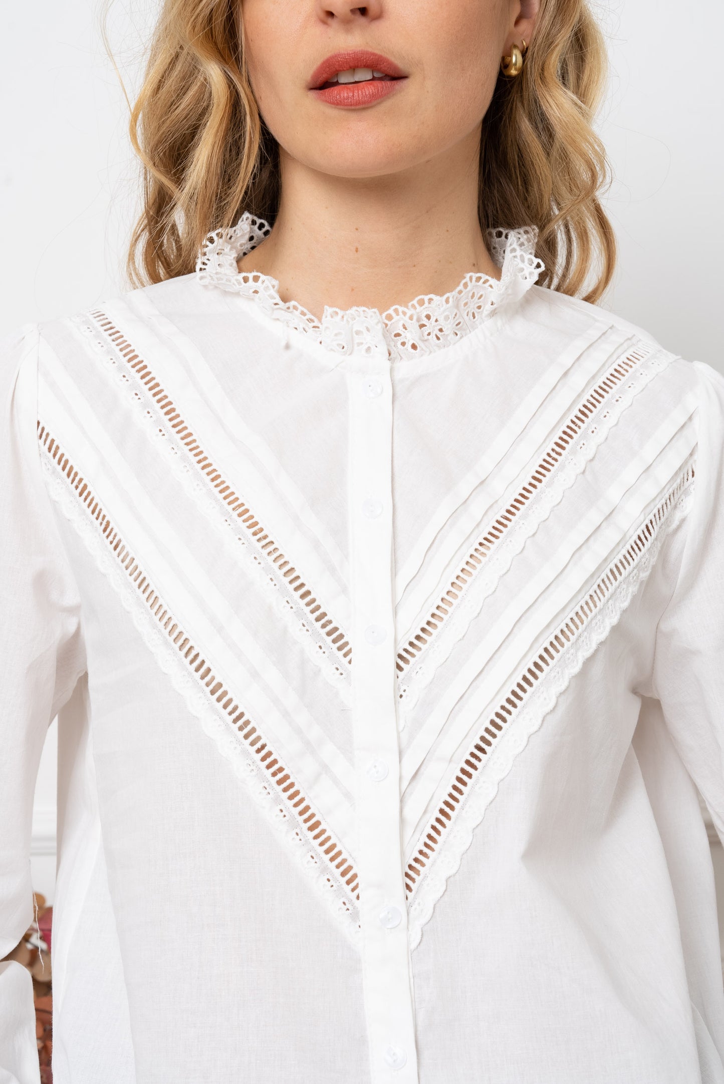 Tilly embroidered lace blouse