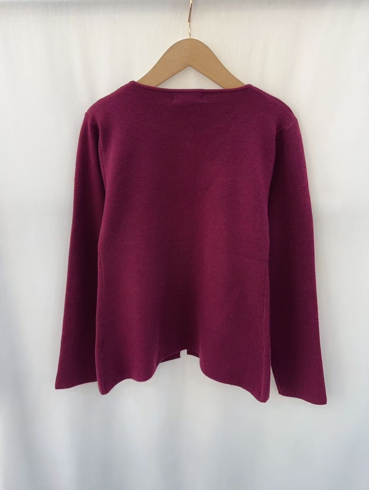 Margot burgundy gold button cardigan