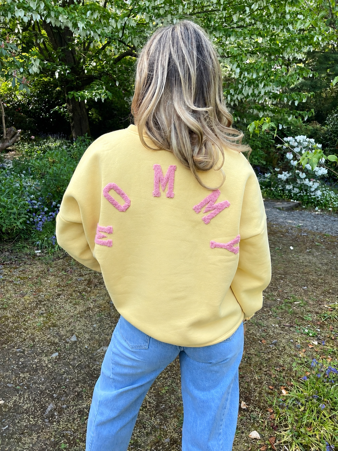 Preorder Mommy pink and yellow sweatshirt
