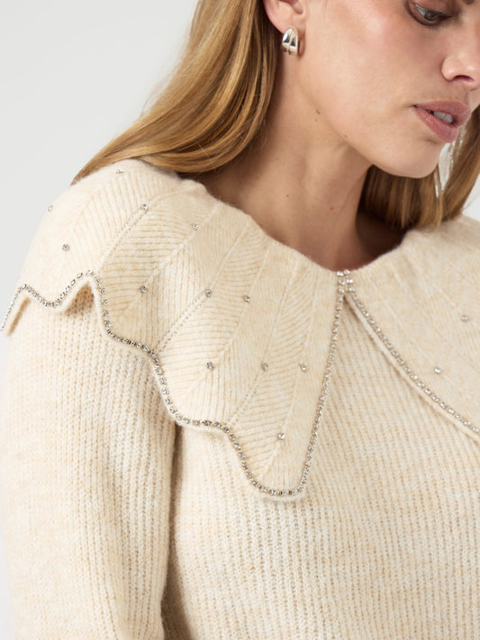 YASCHARMA - Peter Pan Diamond Jumper - birch